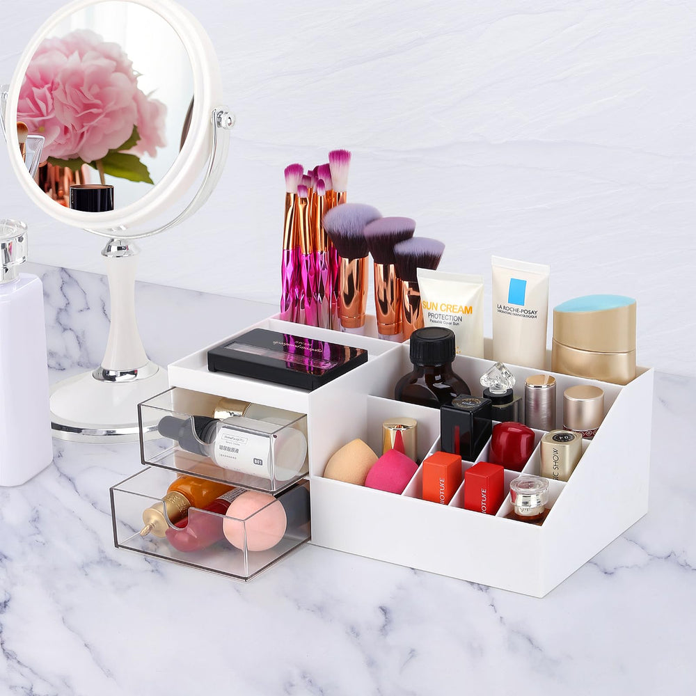 LETURE Organiseur maquillage pour palettes et poudres facilement visibles.