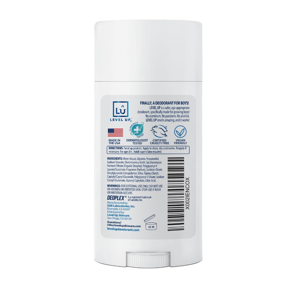 Level Up Déodorant Garçons – applicateur facile à prendre en main