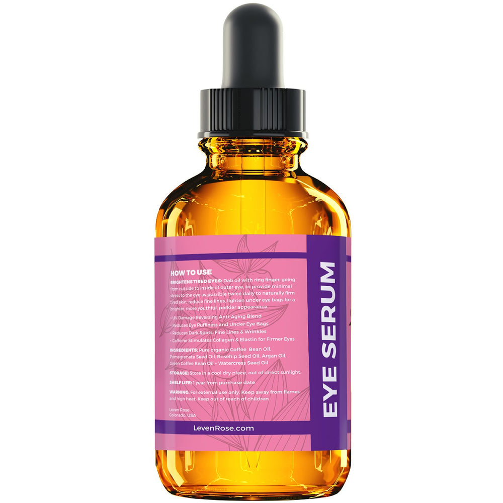 Leven Rose Coffee Oil panel highlights caffeine-rich formula for firming