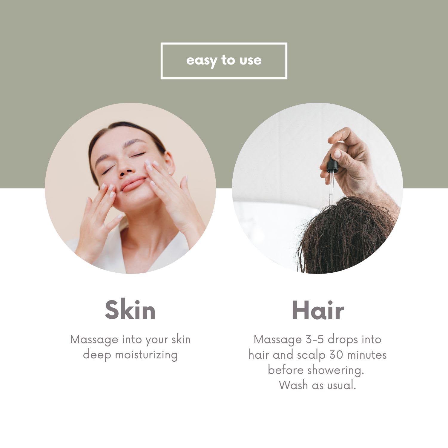 Leven Rose Emu Oil, cheveux nourris et plus souples après application.