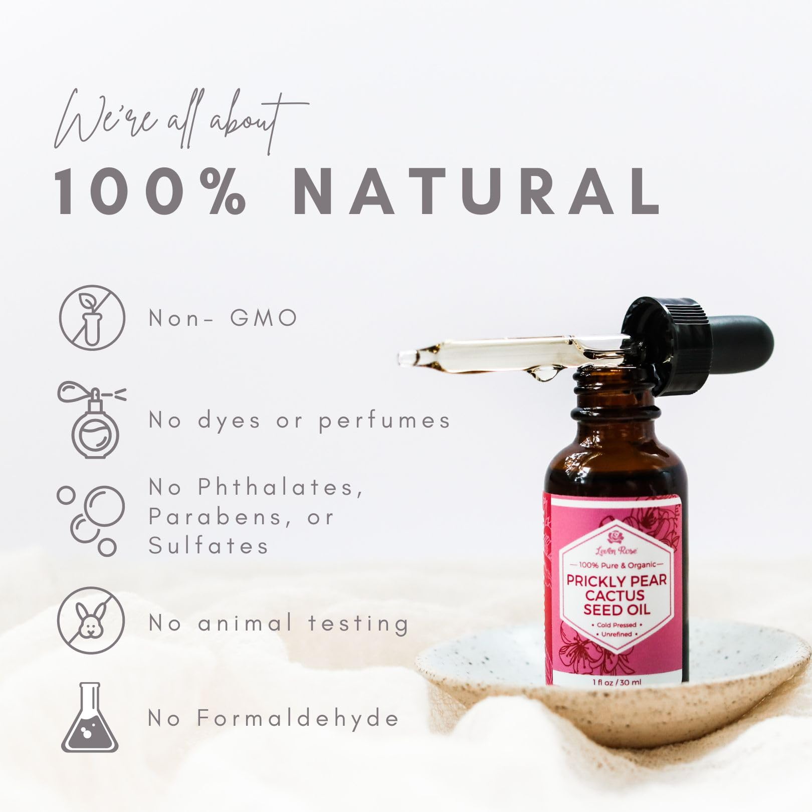 Leven Rose huile figue-de-barbarie absorption rapide sur visage