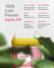 Texture légère de l'huile Leven Rose jojoba en vrac 32oz, absorption rapide