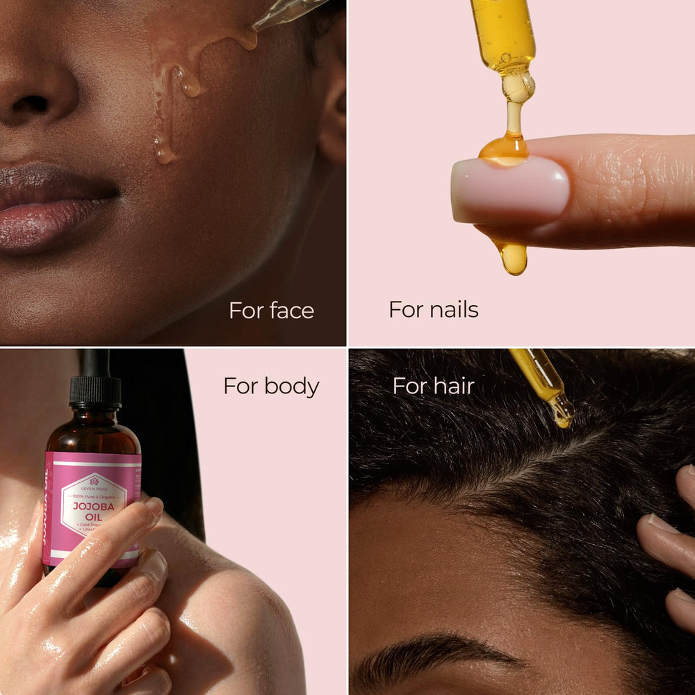 Ongles renforcés grâce à l'huile de jojoba Leven Rose.