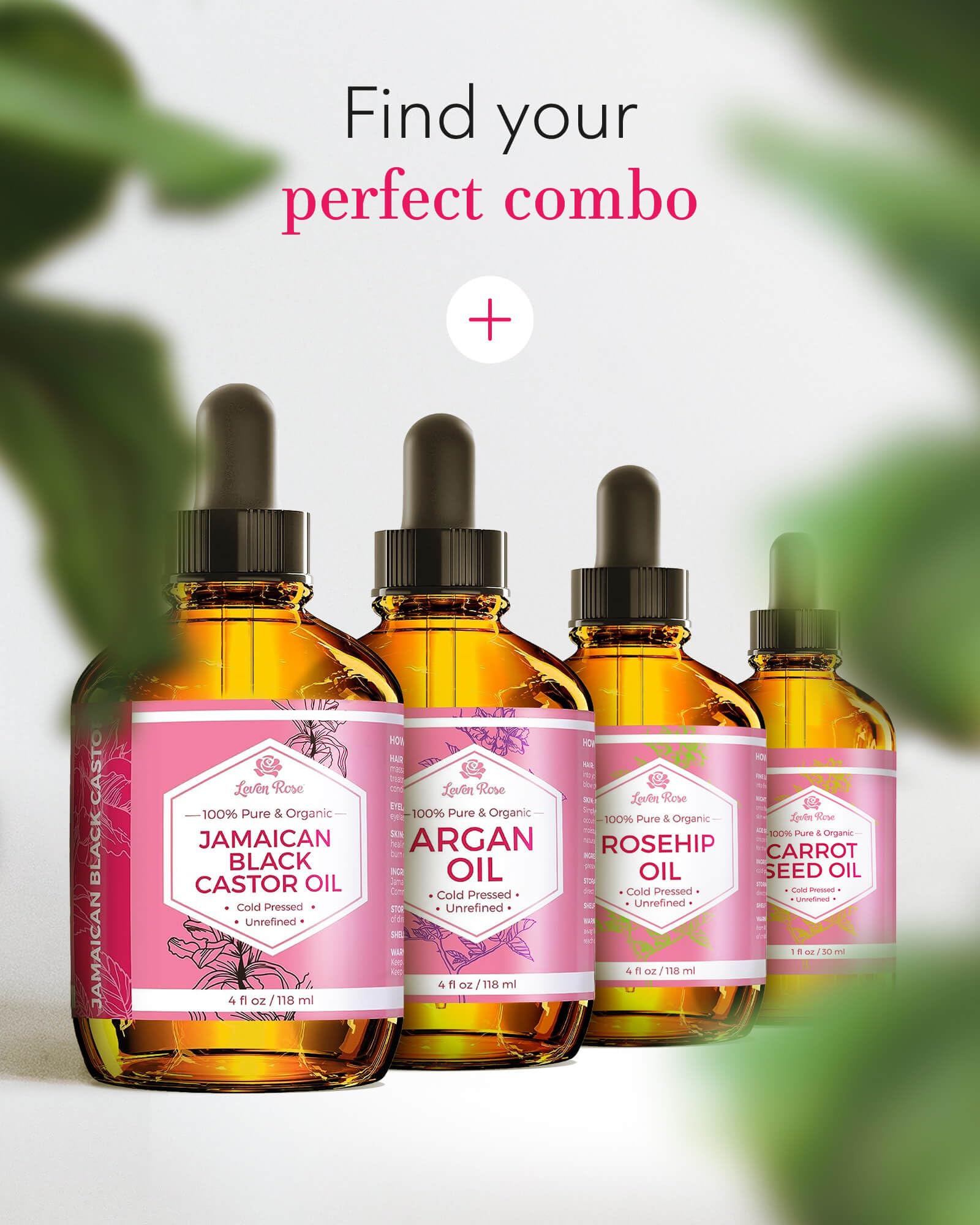 Formule naturelle Leven Rose, huile jojoba pressée à froid pour peau et cheveux.