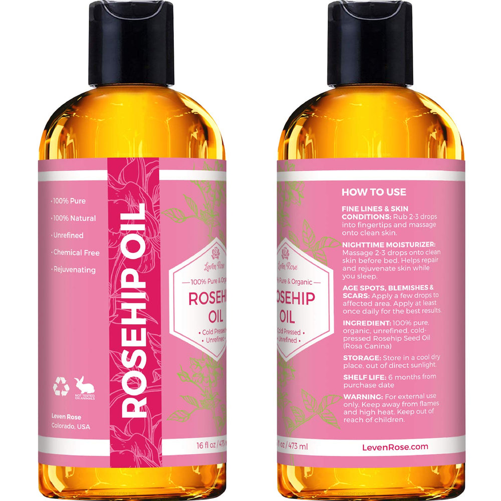 Leven Rose huile de rose musquée en application nocturne, absorption rapide et peau rafraîchie