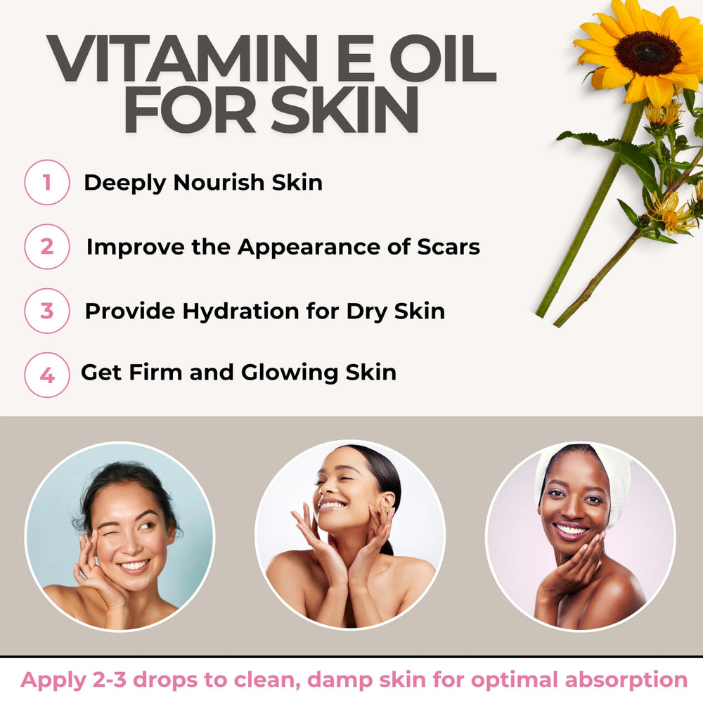 Leven Rose huile vitamine E pour le visage, texture soyeuse et absorption rapide.