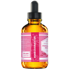 Leven Rose Pomegranate Oil pour illustrates easy application.
