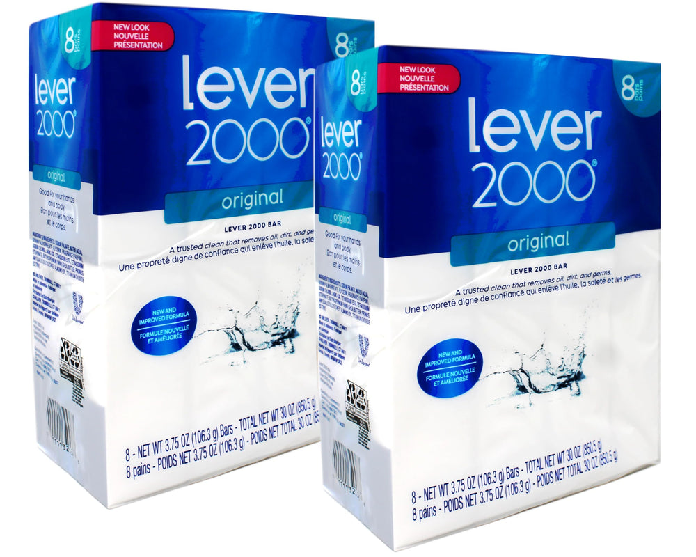 Lever 2000 Original soap with odor-eliminating properties for daily use.