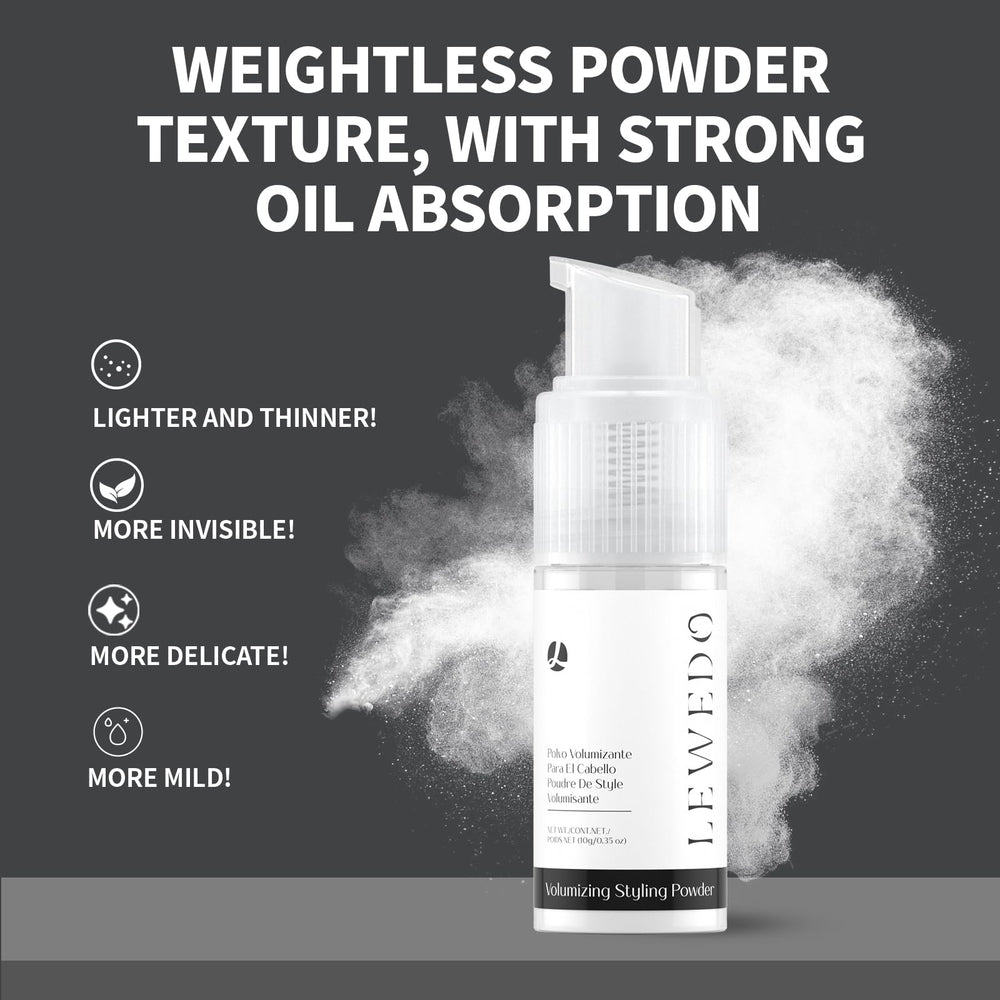 Hands applying powder for a casual, textured look.