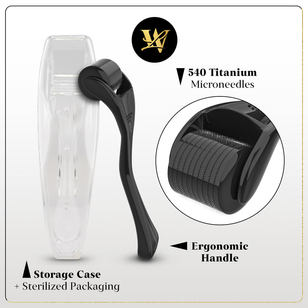 Lexi White Beauty Derma Roller étui hygiénique Jet Noir: rangement sûr