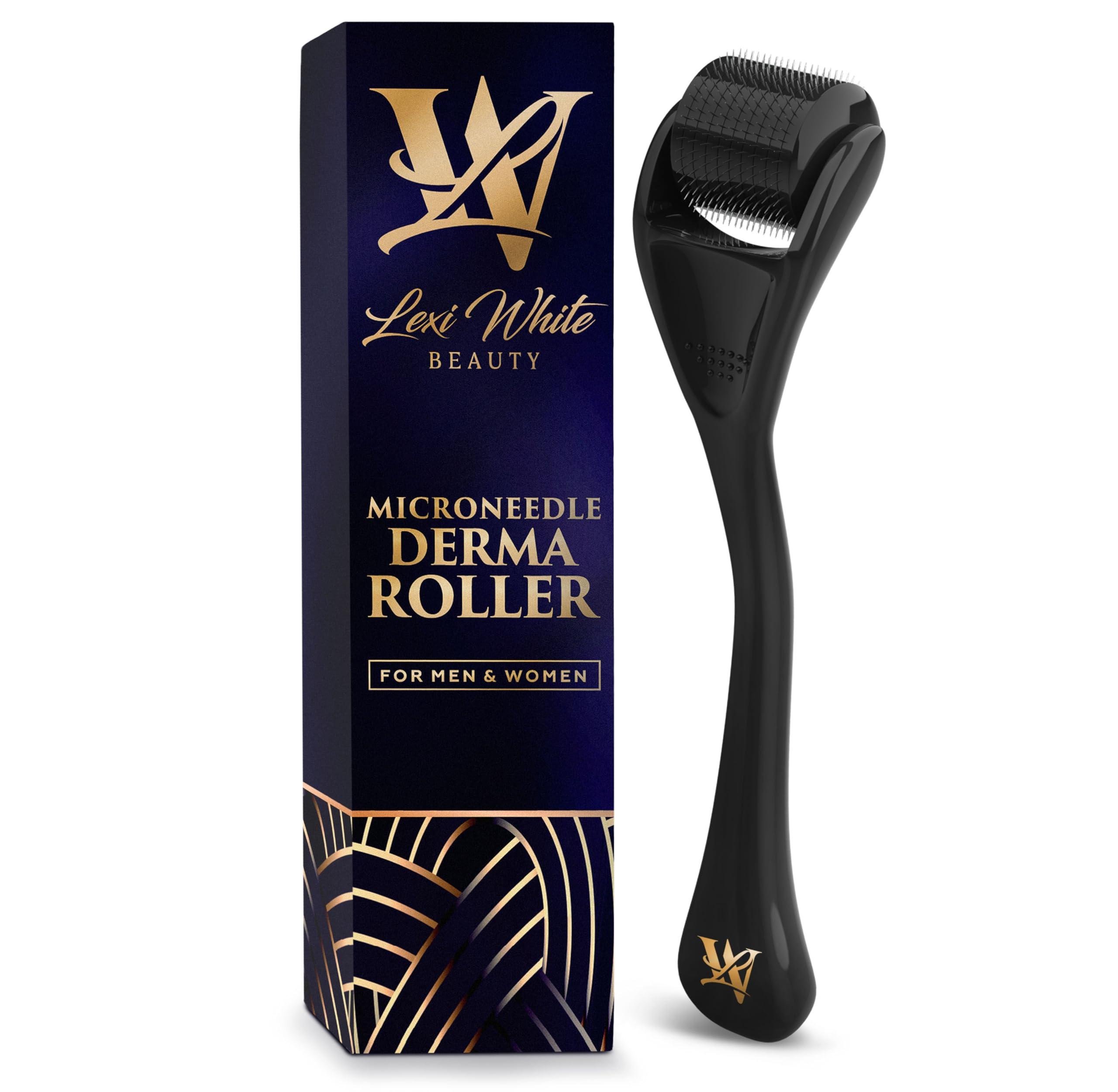 Lexi White Beauty Derma Roller Visage: outil micro-aiguilles pour peau plus lisse et lumineuse