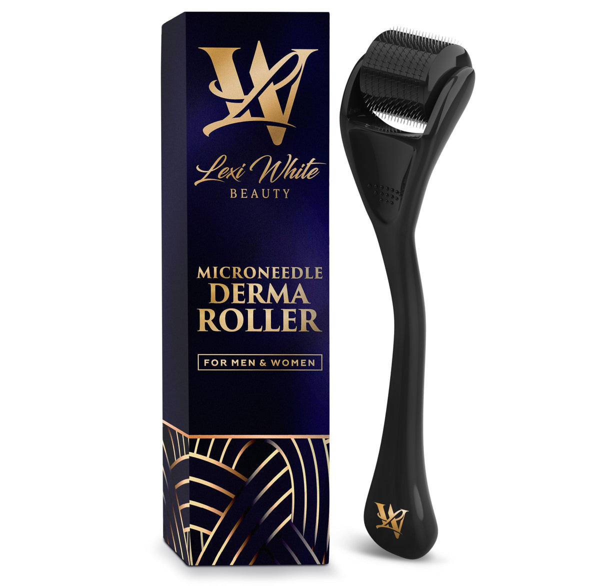 Lexi White Beauty Derma Roller Visage: outil micro-aiguilles pour peau plus lisse et lumineuse