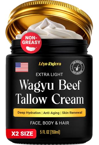Lèyo Rujera Wagyu tallow face cream jar delivers rich skin hydration.