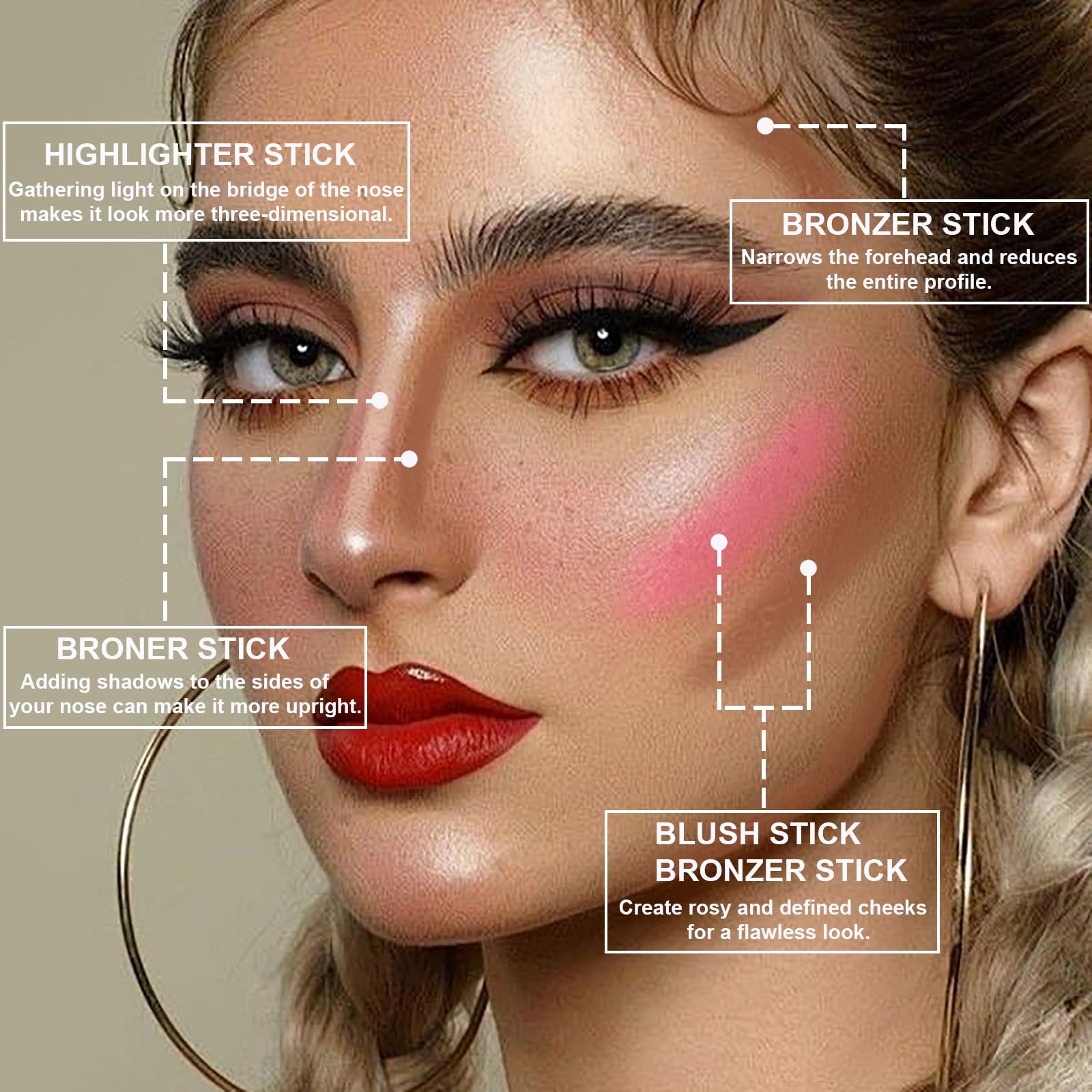 Lezero contour-stick application visage très précise et fluide