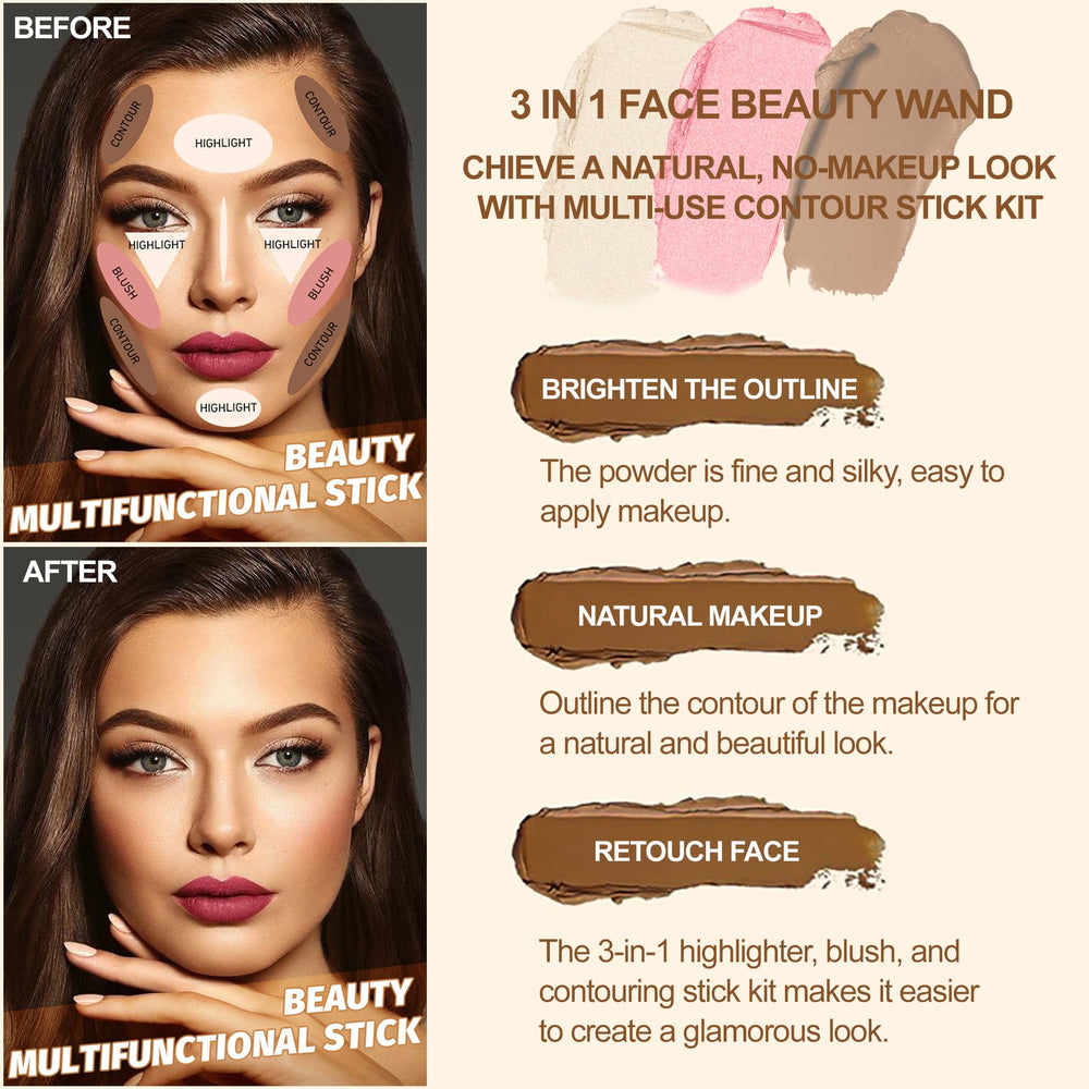 Bâton contour mat teinte neutre pour contour discret.