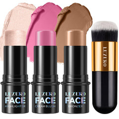 Lezero bâton contour visage clair-pale pour un contour naturel