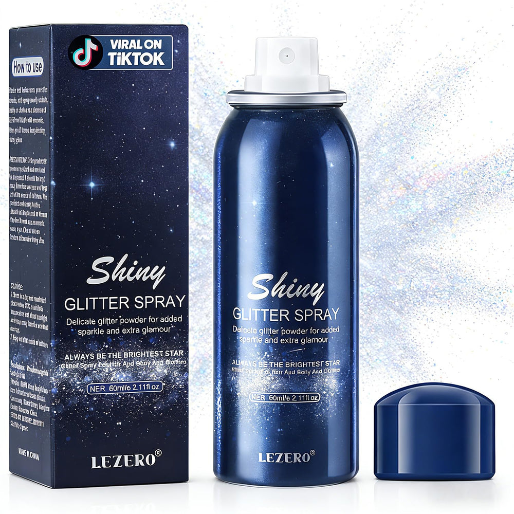 Lezero Body Glitter Spray – bouteille scintillante prête pour briller en soirée