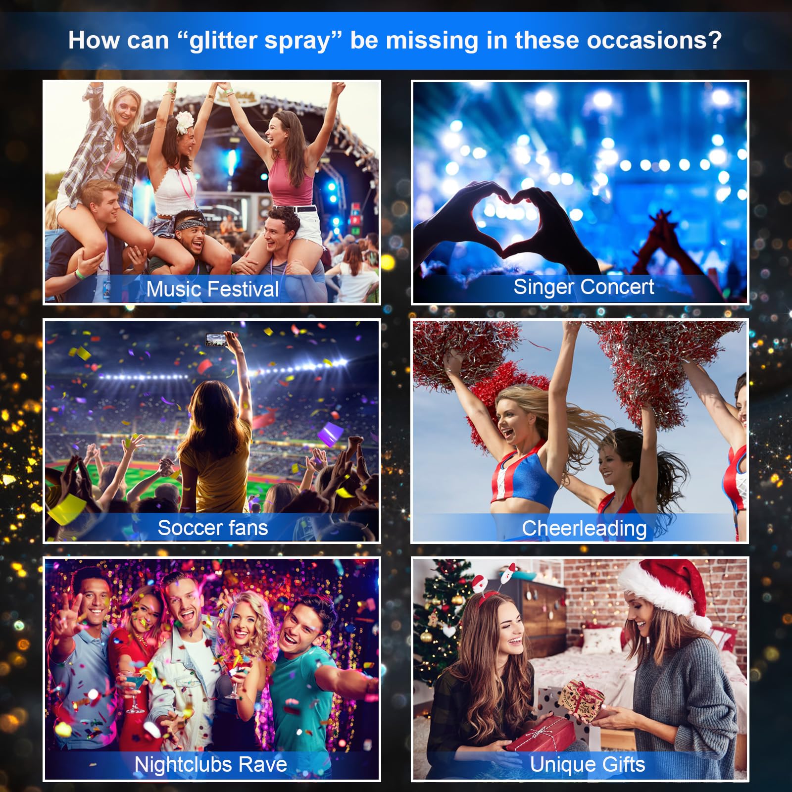 Lezero Body Glitter Spray – idéal pour St Patrick et festivals