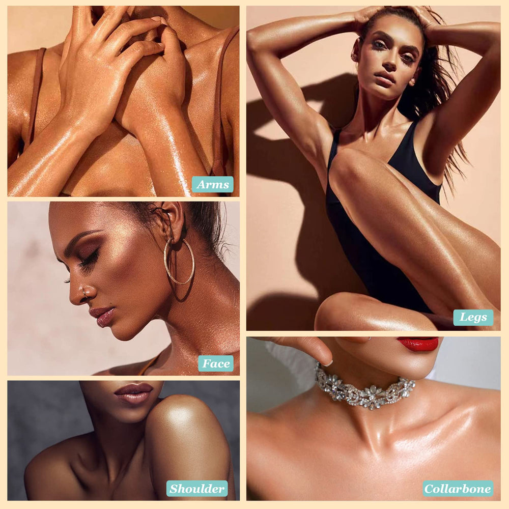 Lezero Body Shimmer Oil teinte rose scintillant pour une touche délicate.