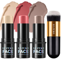 Lezero coffret bâtons contour mat prêt à sculpter le visage.