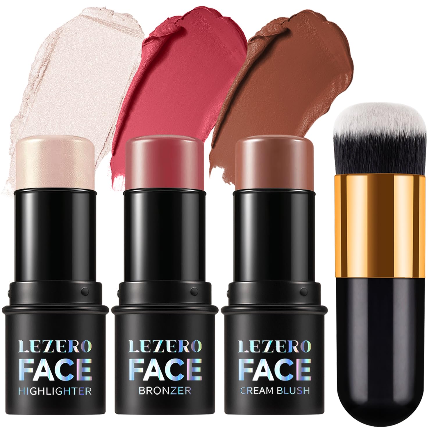Lezero Contour Stick Trio – rouge à joues pour un éclat naturel et longue tenue.