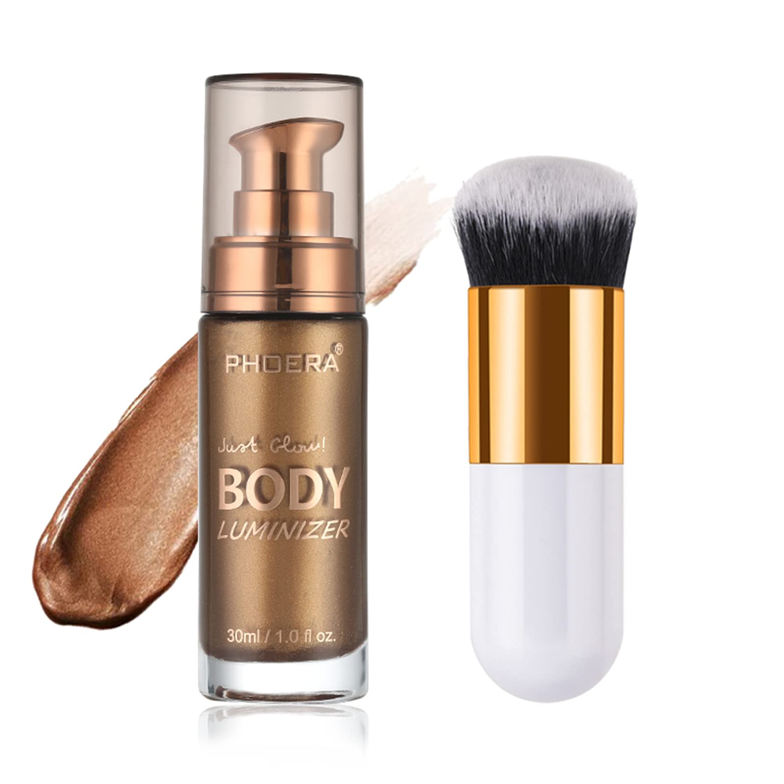Lezero huile-corps lueur-bronze-brillant, éclat naturel durable sur la peau