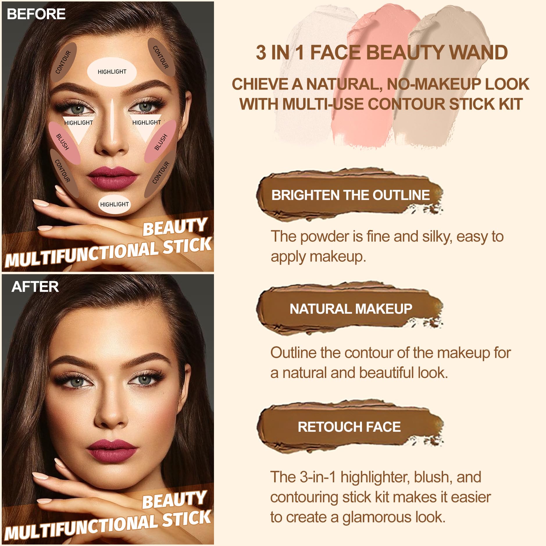 Lezero bronzer stick aperçu pour une teint chaud et naturel.