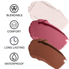 Lezero bâton contour trio accent lumineux pour un éclat ciblé.