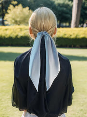 LFOUVRE chouchou-scarf bleu pour attacher la queue de cheval