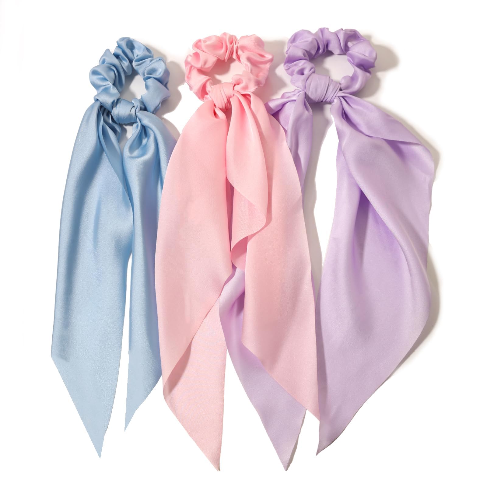 LFOUVRE chouchou-scarf rouge avec noeud pour coiffure rapide et élégante