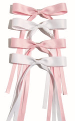 Pinces-cheveux LFOUVRE avec noeud ruban tassel rose pour fixation durable.