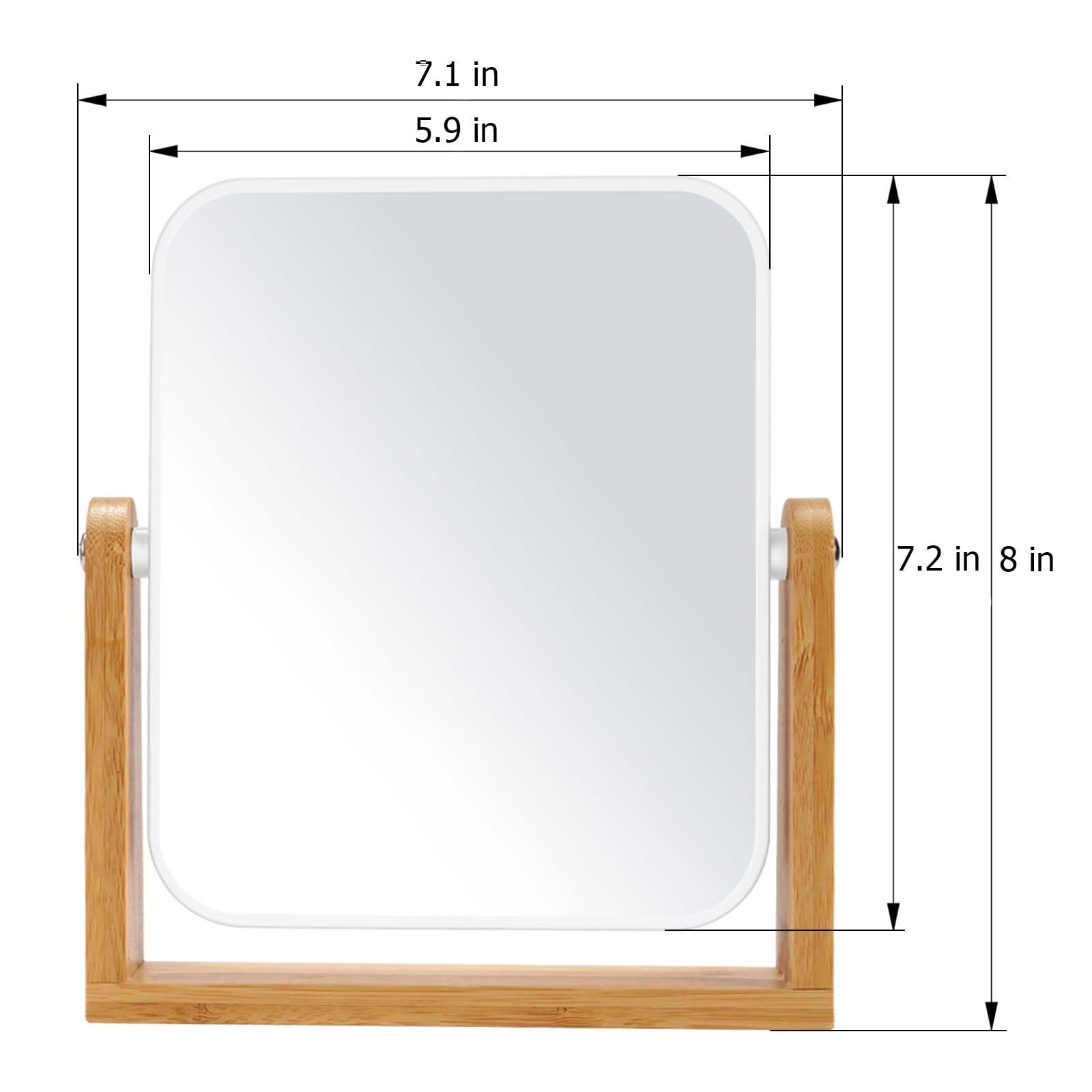 Miroir LFOYOU avec motif decoratif sur bureau