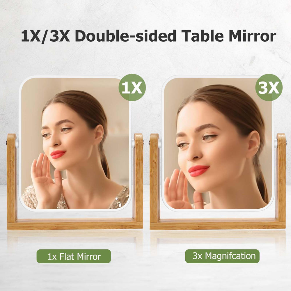 Support en bambou naturel pour miroir LFOYOU, base stable
