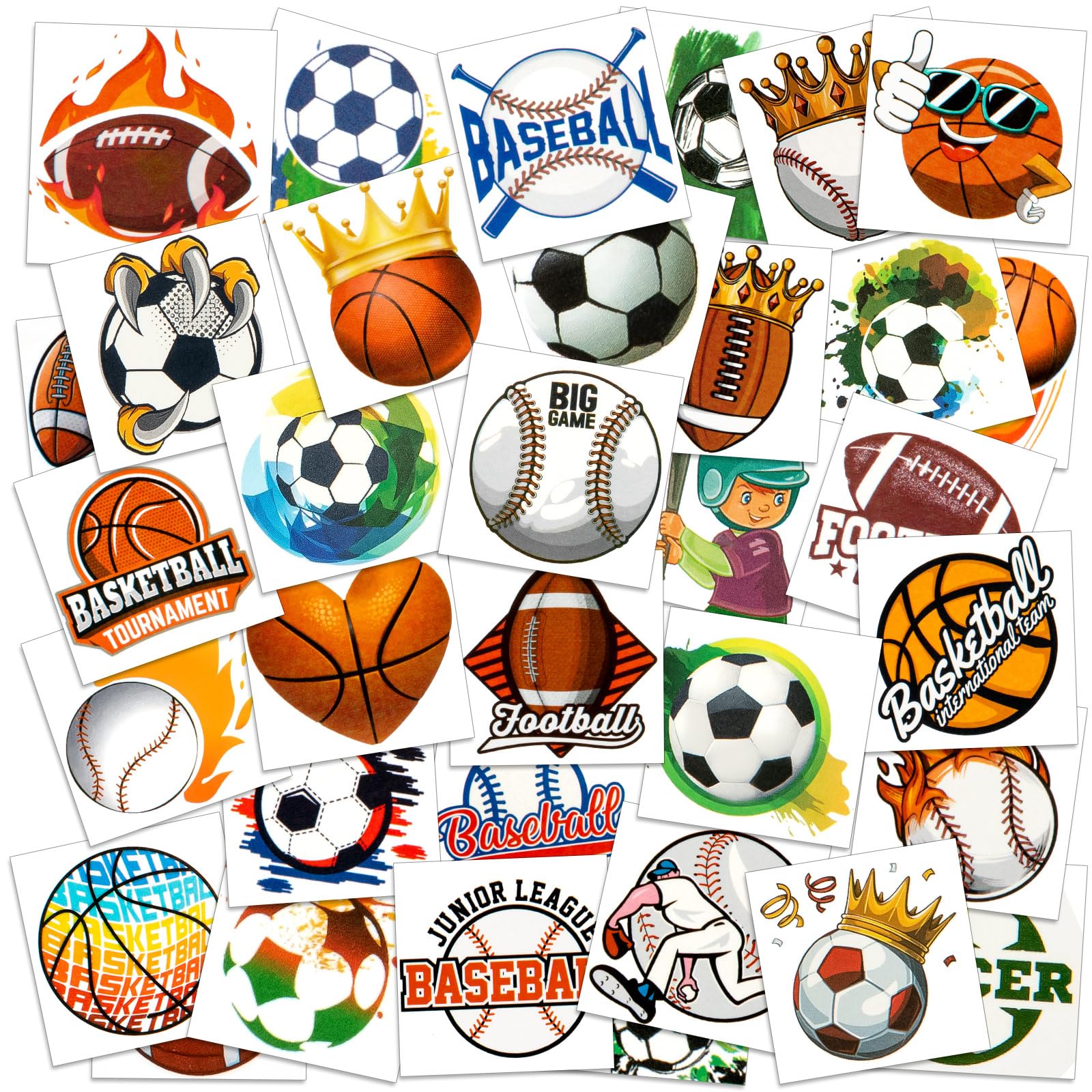 Tatouages sportifs LGFMGWH : ensemble varié pour fêtes et jeux