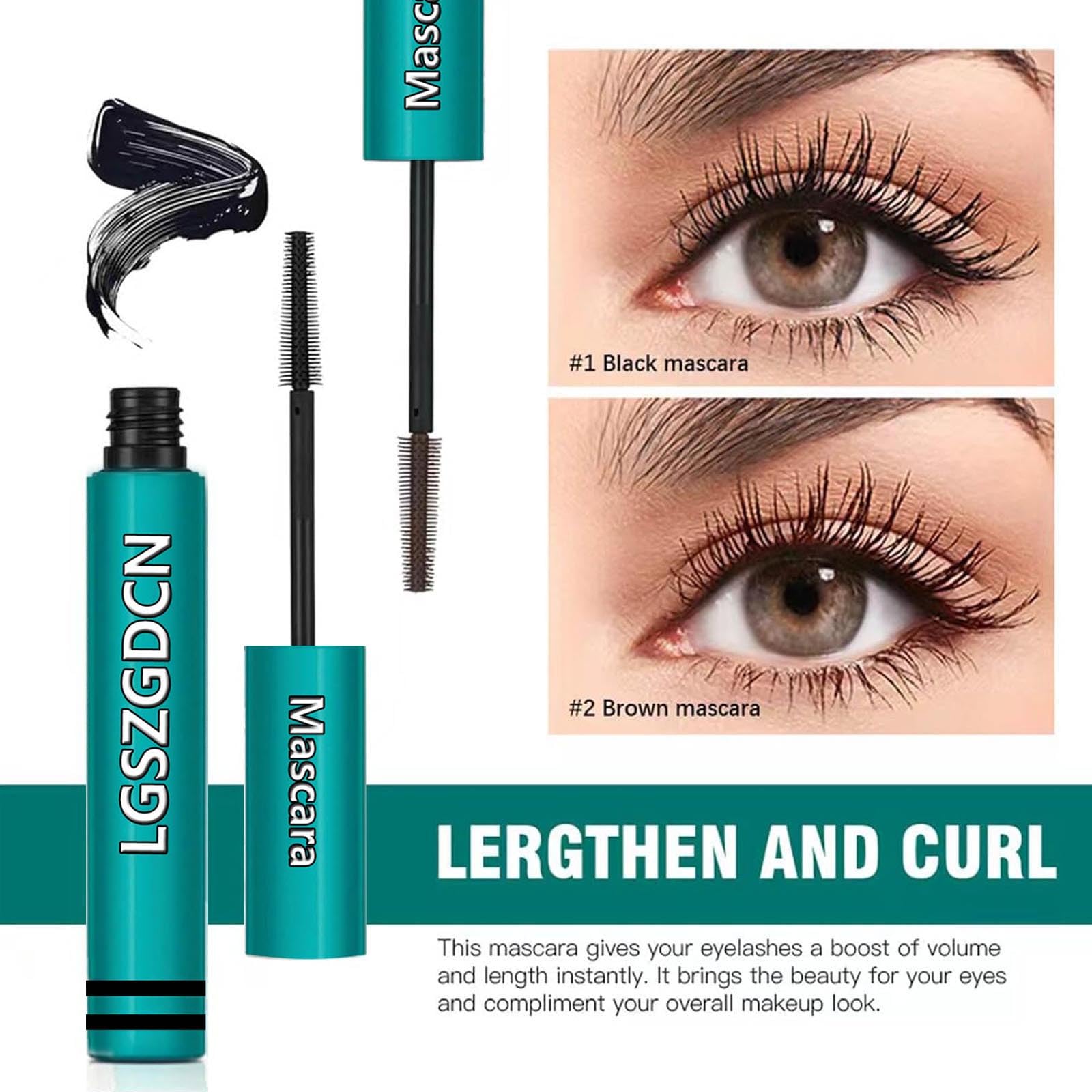 Mascara LGSZGDCN curl maintenu du bas vers le sommet des cils