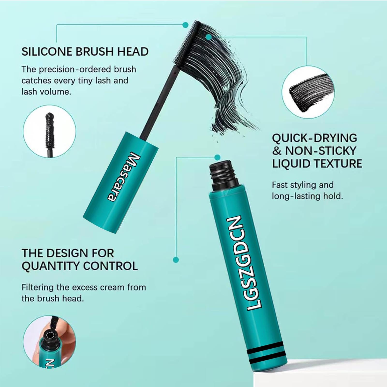 Mascara LGSZGDCN hypoallergenique ingrédients doux pour yeux sensibles