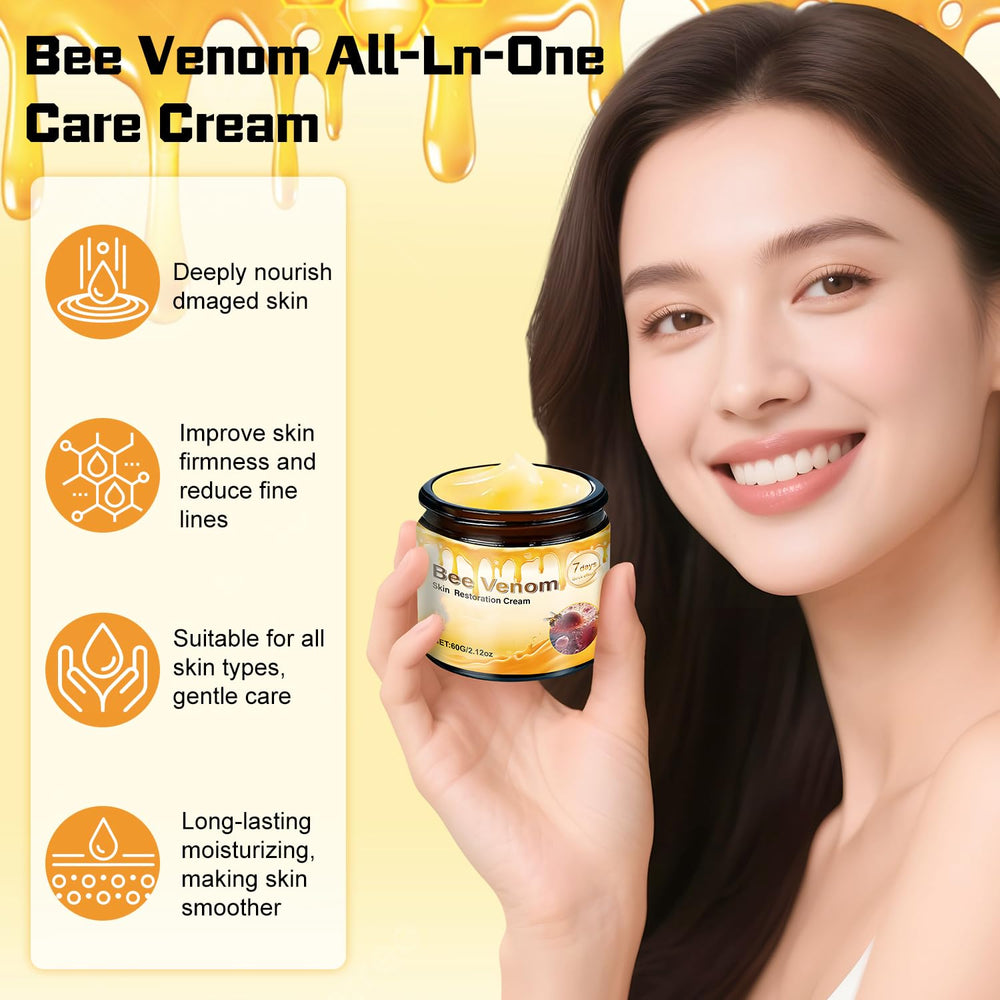 LHBMET Crème venin d'abeille – visage lumineux : éclat et douceur retrouvés.