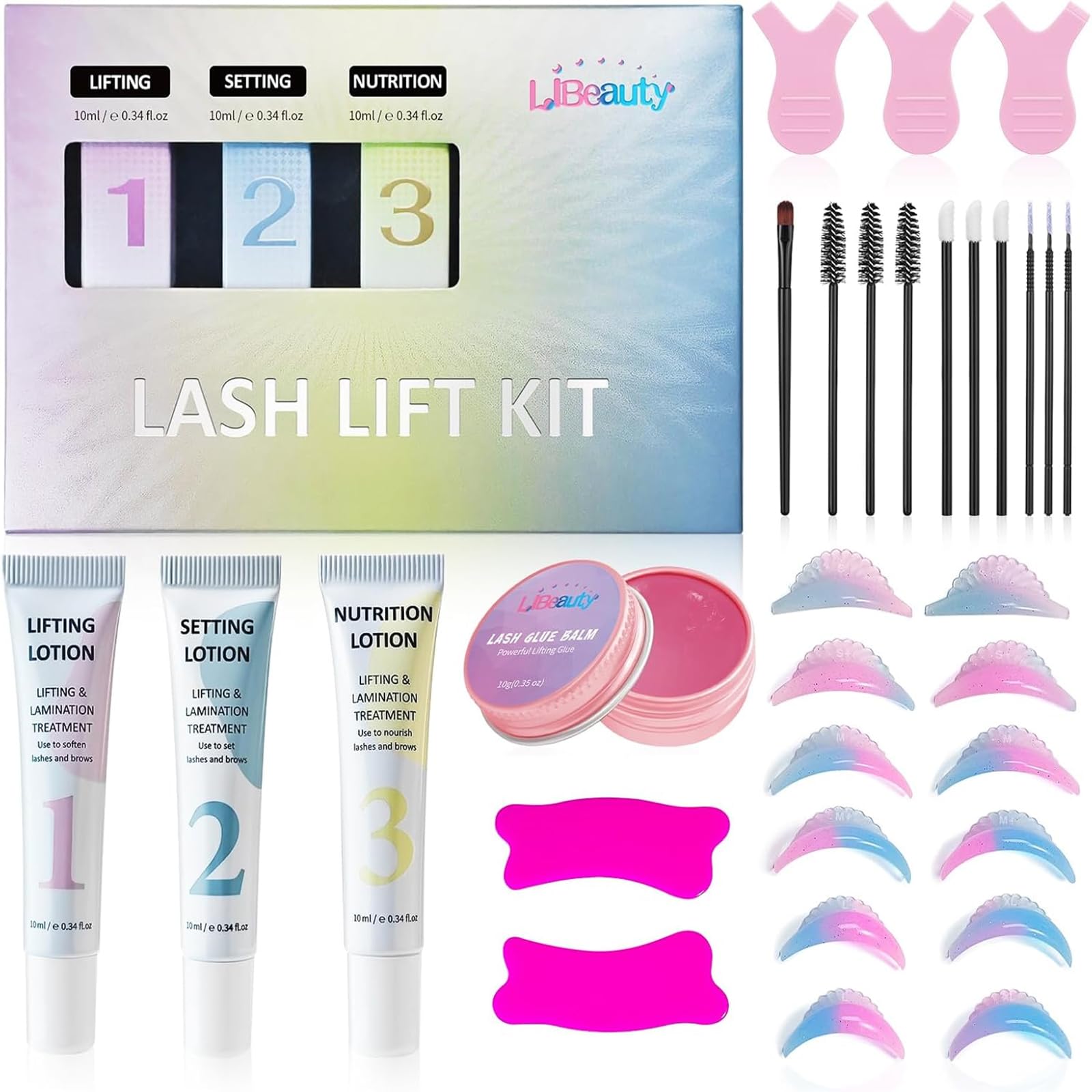 Libeauty baume lift-cils tube, application précise et nourrissante.