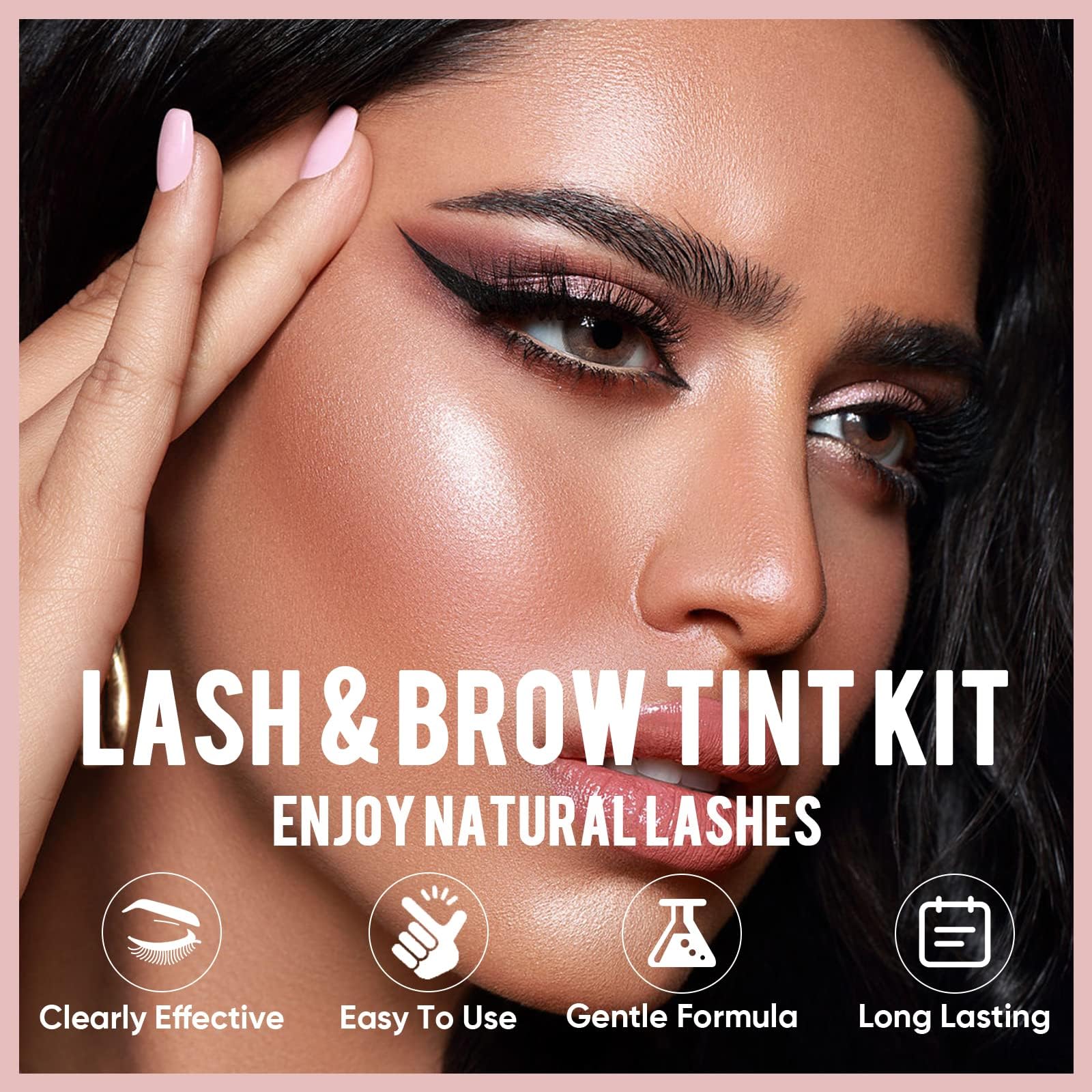 Libeauty coloration sourcils noir: définition naturelle des sourcils.