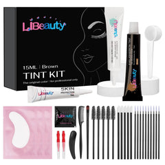 Libeauty kit couleur cils et sourcils brun pour une apparence naturelle.