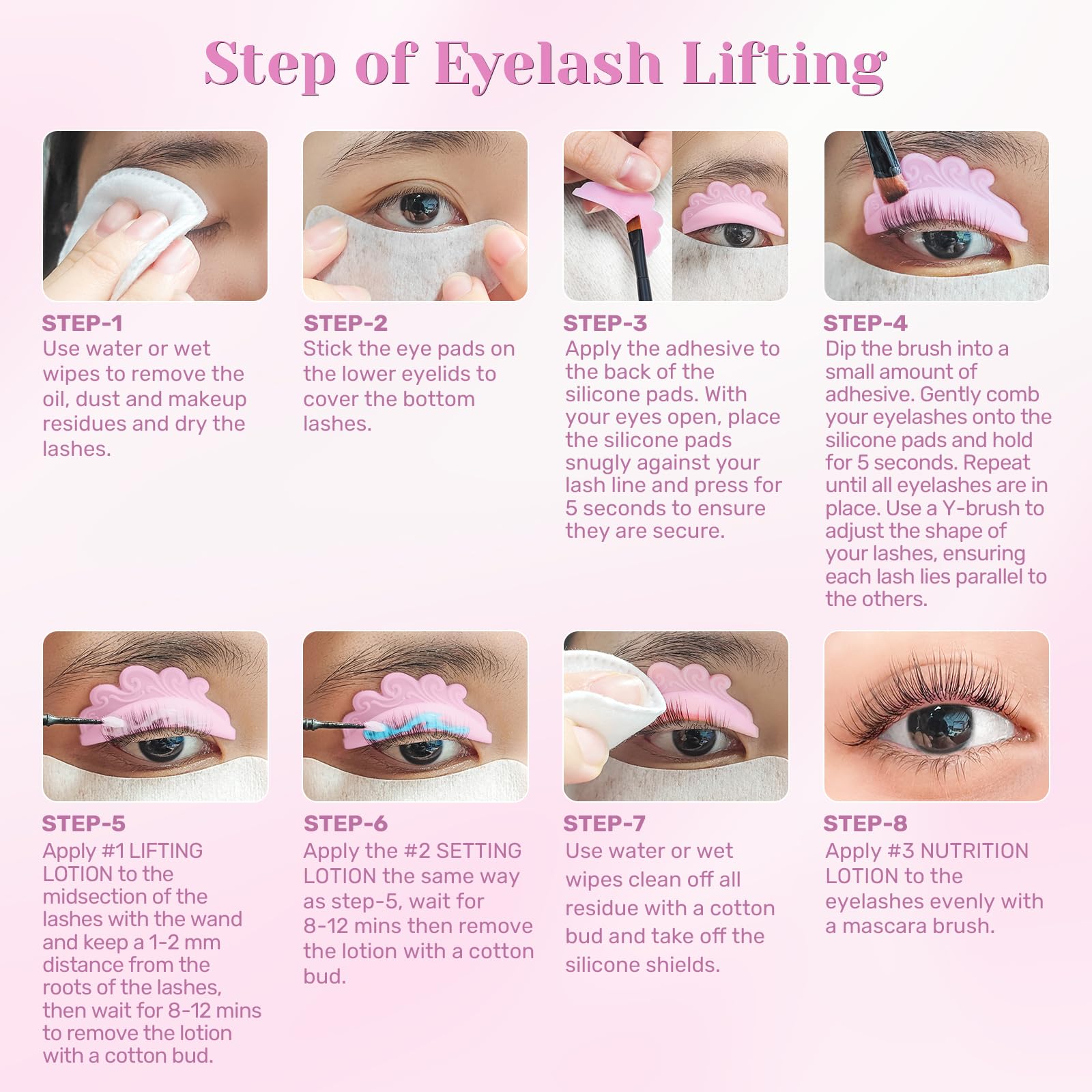 Libeauty kit levage cils liquide-perm : flacon distinct pour une utilisation maîtrisée.