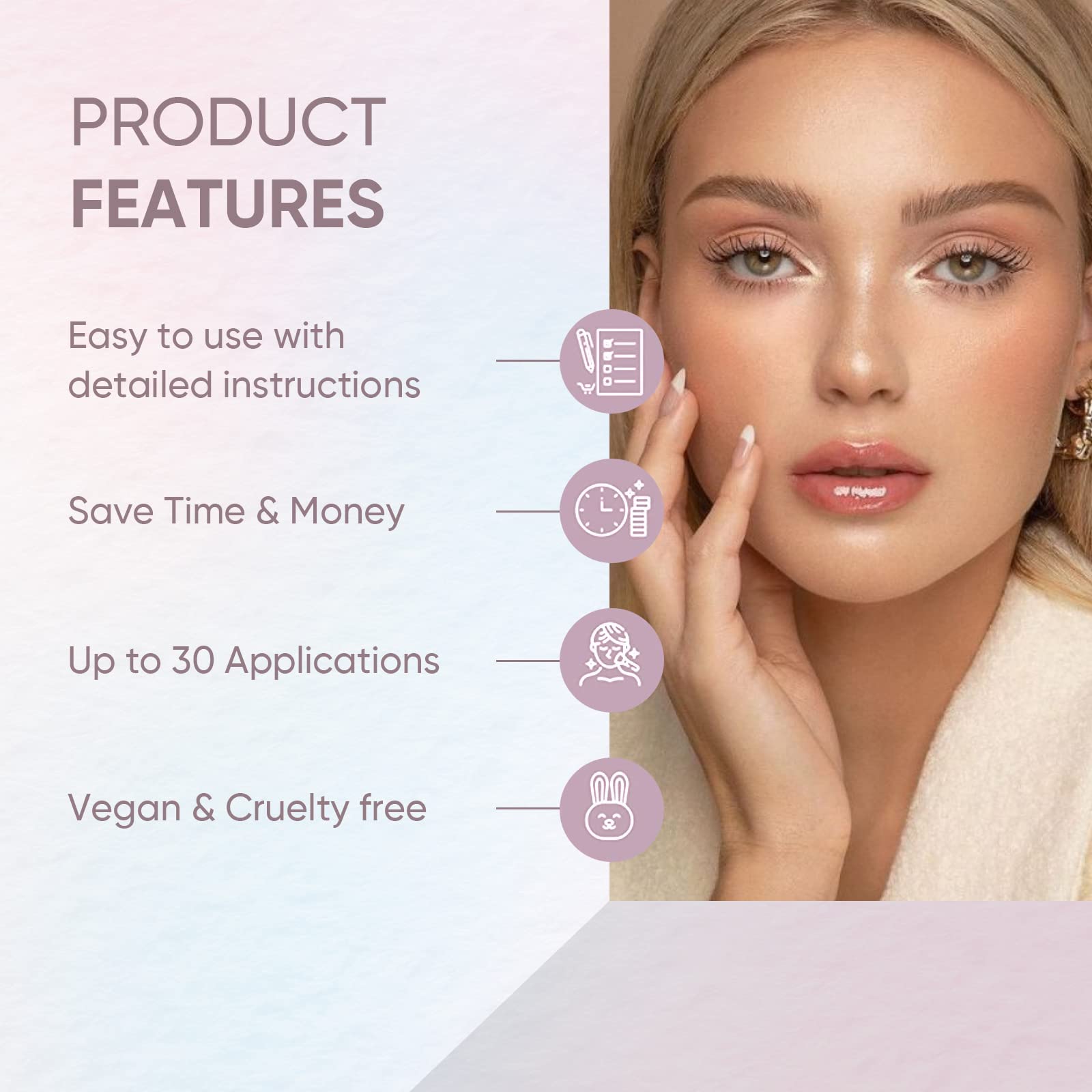 Libeauty lift semi-permanent pour cils et sourcils, durée jusqu’à 6–8 semaines.