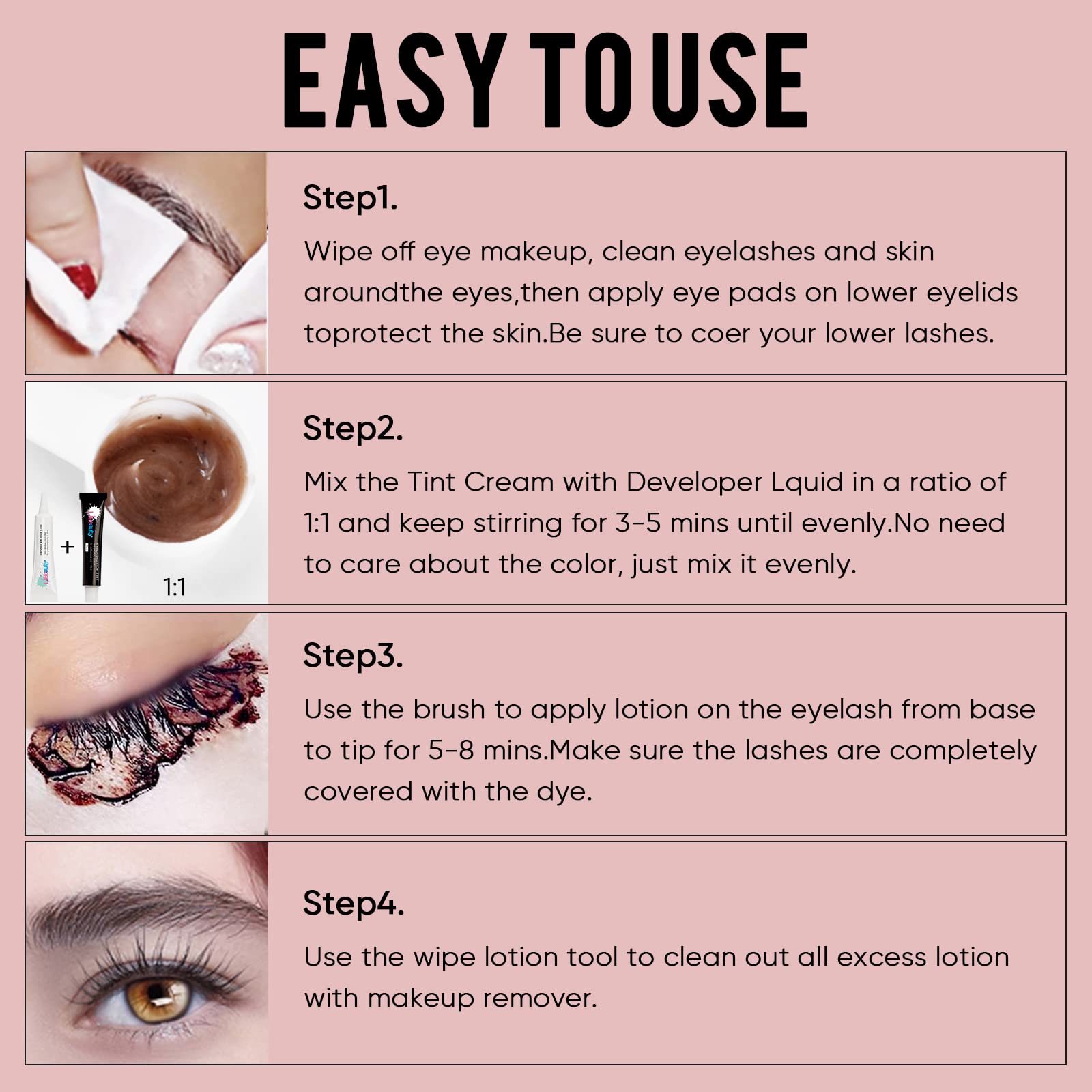 Libeauty lotion douce cils: soin délicat et sans allergènes.