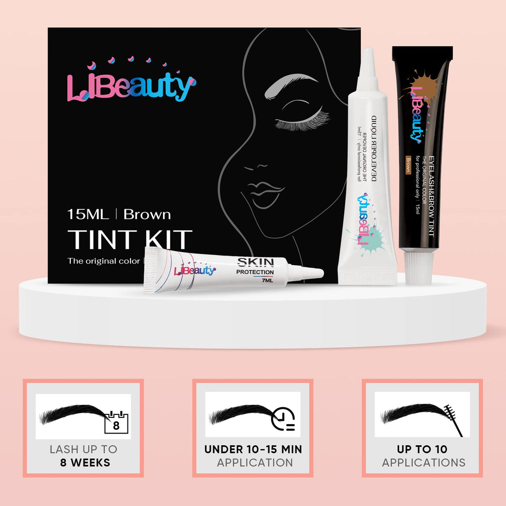 Libeauty lotion douceur pour cils et sourcils, douce pour la peau.