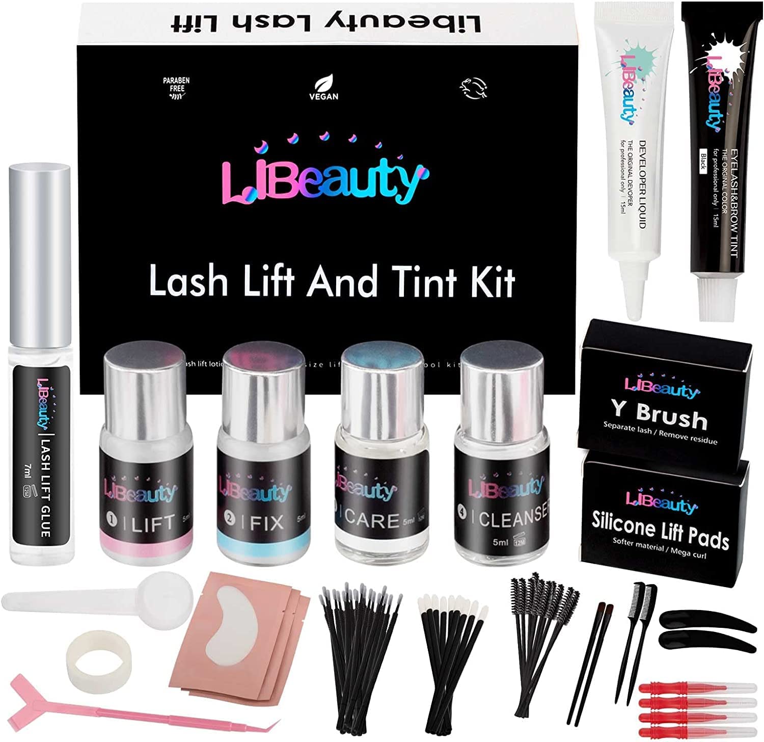 Libeauty kit réhaussement et coloration des cils pour un regard lumineux.