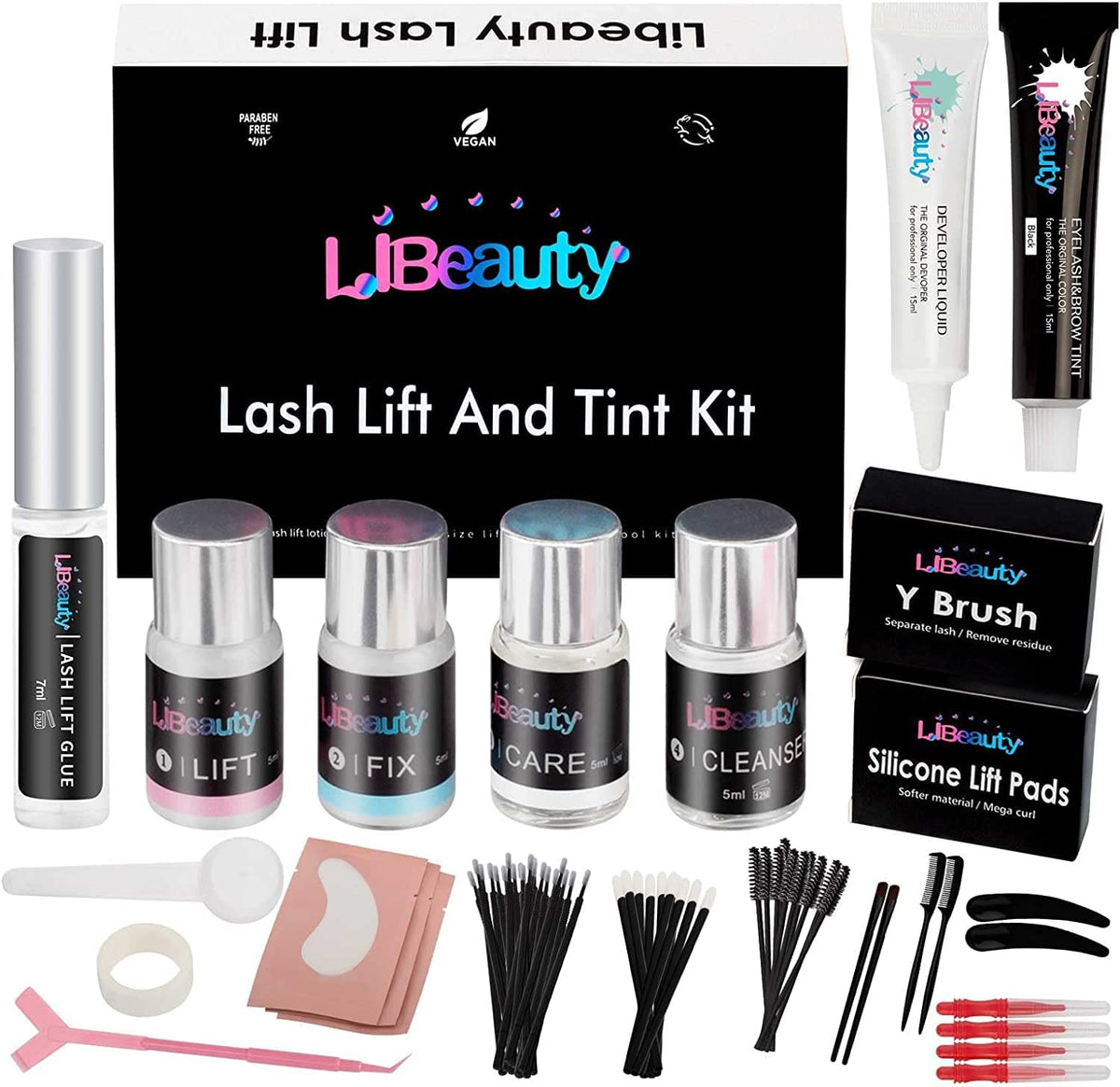 Libeauty kit réhaussement et coloration des cils pour un regard lumineux.