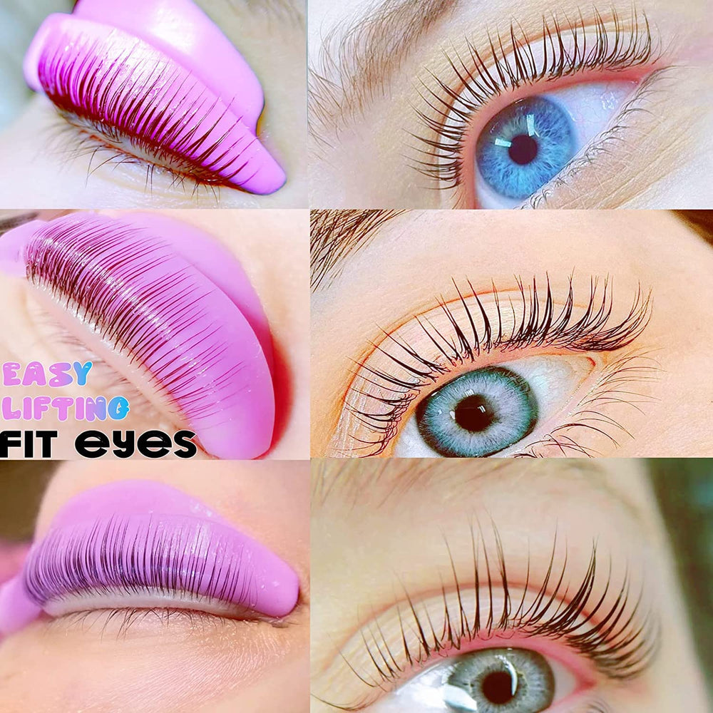 Liber Beauty coussinet violet lift cils, résultat naturel.