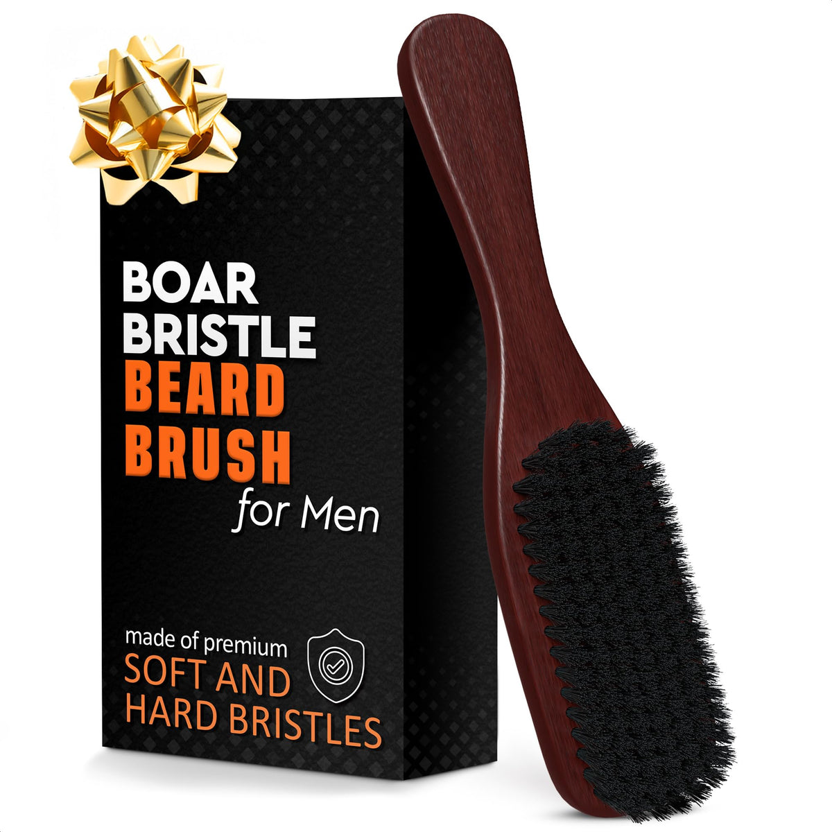 Brosse LIBERHAUS pour barbe avec poignée en bois, brossage précis et confortable.