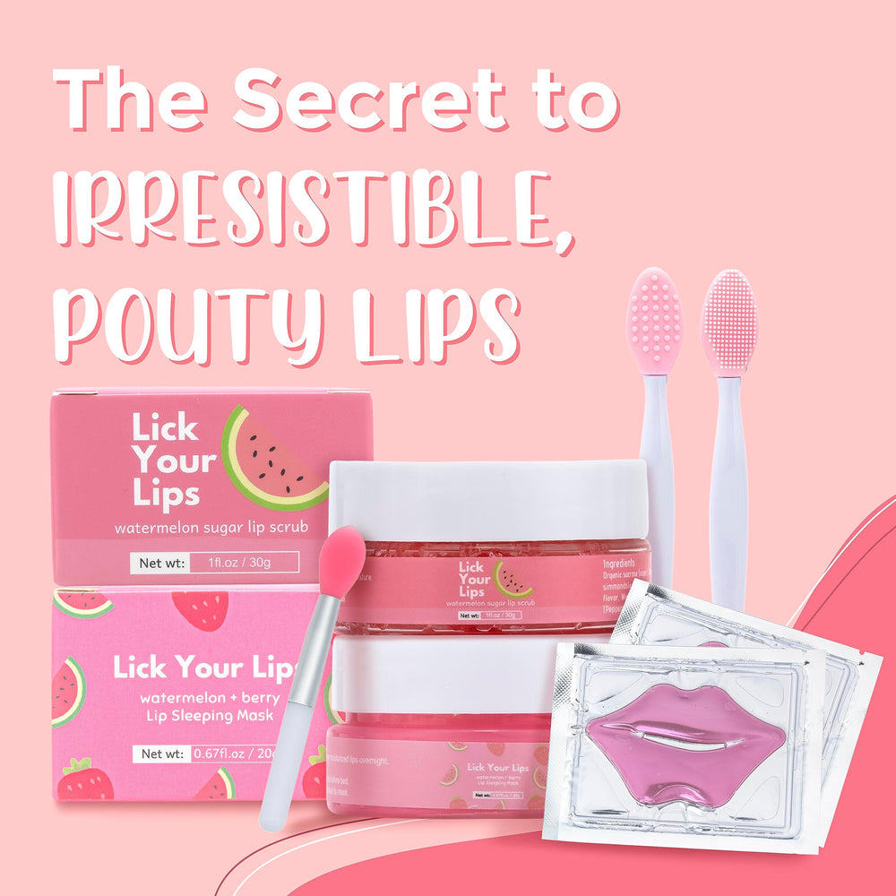 Gommage-sucre-levres Lick Your Lips procure une texture veloutée pour préparer les levres.