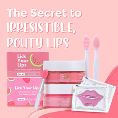 Gommage-sucre-levres Lick Your Lips procure une texture veloutée pour préparer les levres.